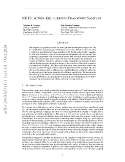 NETS: A Non-Equilibrium Transport Sampler