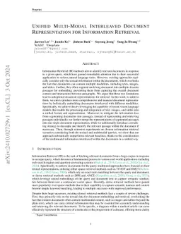 Unified Multi-Modal Interleaved Document Representation for Information
  Retrieval