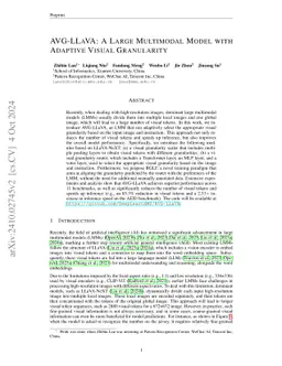 AVG-LLaVA: An Efficient Large Multimodal Model with Adaptive Visual Granularity