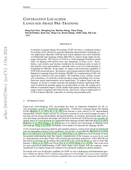 Contrastive Localized Language-Image Pre-Training