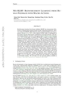 MA-RLHF: Reinforcement Learning from Human Feedback with Macro Actions