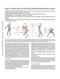 RoMo: A Robust Solver for Full-body Unlabeled Optical Motion Capture