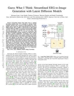 Guess What I Think: Streamlined EEG-to-Image Generation with Latent Diffusion Models