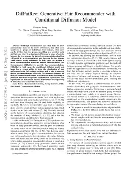 DifFaiRec: Generative Fair Recommender with Conditional Diffusion Model