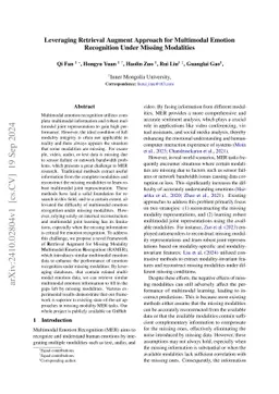 Leveraging Retrieval Augment Approach for Multimodal Emotion Recognition
  Under Missing Modalities