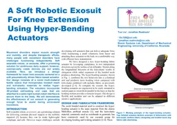 A Soft Robotic Exosuit For Knee Extension Using Hyper-Bending Actuators