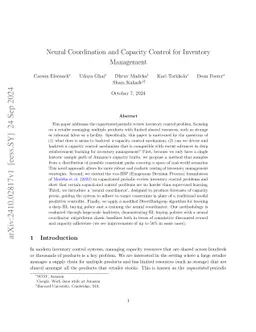 Neural Coordination and Capacity Control for Inventory Management