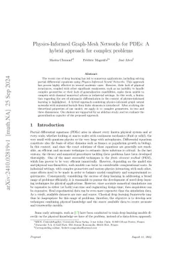Physics-Informed Graph-Mesh Networks for PDEs: A hybrid approach for
  complex problems