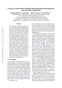 Graph-tree Fusion Model with Bidirectional Information Propagation for
  Long Document Classification