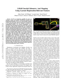 LiDAR Inertial Odometry And Mapping Using Learned Registration-Relevant
  Features
