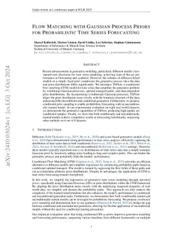 Flow Matching with Gaussian Process Priors for Probabilistic Time Series Forecasting