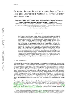 Dynamic Sparse Training versus Dense Training: The Unexpected Winner in Image Corruption Robustness