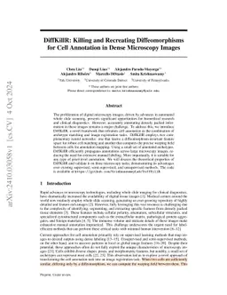 DiffKillR: Killing and Recreating Diffeomorphisms for Cell Annotation in Dense Microscopy Images