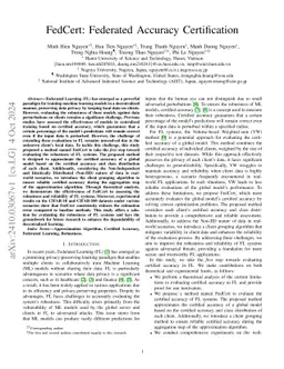 FedCert: Federated Accuracy Certification