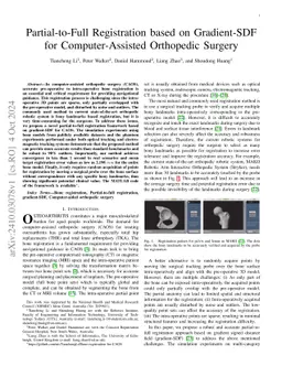 Partial-to-Full Registration based on Gradient-SDF for Computer-Assisted
  Orthopedic Surgery