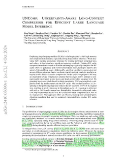 UNComp: Can Matrix Entropy Uncover Sparsity? -- A Compressor Design from an Uncertainty-Aware Perspective