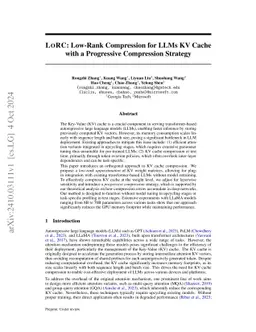 LoRC: Low-Rank Compression for LLMs KV Cache with a Progressive
  Compression Strategy