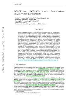 ECHOPulse: ECG controlled echocardio-grams video generation