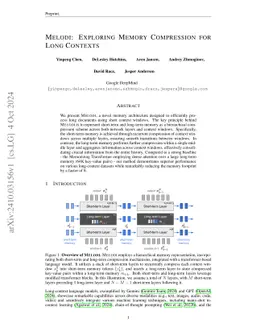 MELODI: Exploring Memory Compression for Long Contexts