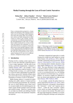 Media Framing through the Lens of Event-Centric Narratives