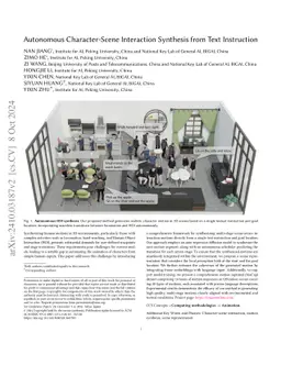 Autonomous Character-Scene Interaction Synthesis from Text Instruction