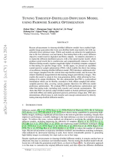 Tuning Timestep-Distilled Diffusion Model Using Pairwise Sample Optimization