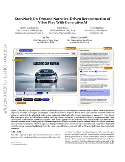 StoryNavi: On-Demand Narrative-Driven Reconstruction of Video Play With
  Generative AI