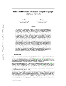 SPHINX: Structural Prediction using Hypergraph Inference Network