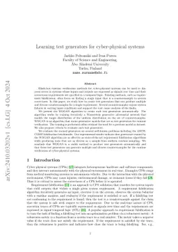 Learning test generators for cyber-physical systems