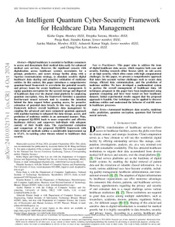 An Intelligent Quantum Cyber-Security Framework for Healthcare Data
  Management