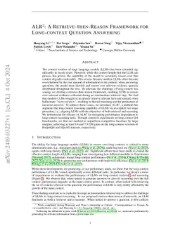 ALR$^2$: A Retrieve-then-Reason Framework for Long-context Question
  Answering