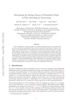 Elucidating the Design Choice of Probability Paths in Flow Matching for Forecasting