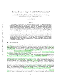 How Much Can We Forget about Data Contamination?