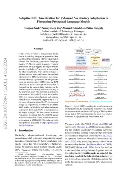 Adaptive BPE Tokenization for Enhanced Vocabulary Adaptation in
  Finetuning Pretrained Language Models