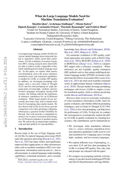 What do Large Language Models Need for Machine Translation Evaluation?