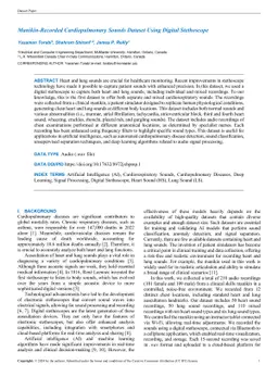 Manikin-Recorded Cardiopulmonary Sounds Dataset Using Digital
  Stethoscope