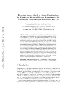 Resource-aware Mixed-precision Quantization for Enhancing Deployability
  of Transformers for Time-series Forecasting on Embedded FPGAs