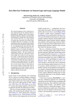 Zero-Shot Fact Verification via Natural Logic and Large Language Models