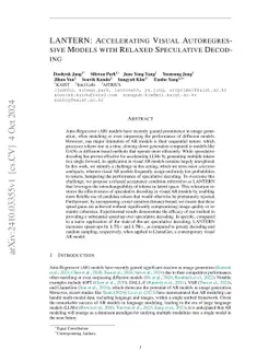 LANTERN: Accelerating Visual Autoregressive Models with Relaxed Speculative Decoding