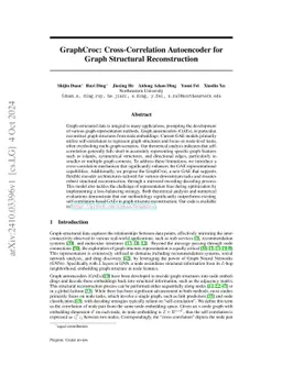 GraphCroc: Cross-Correlation Autoencoder for Graph Structural
  Reconstruction