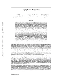Cayley Graph Propagation