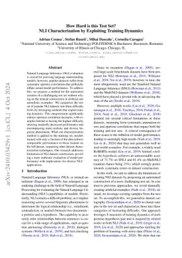 How Hard is this Test Set? NLI Characterization by Exploiting Training
  Dynamics