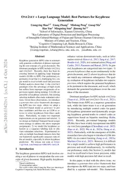 One2set + Large Language Model: Best Partners for Keyphrase Generation