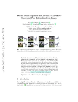 Dessie: Disentanglement for Articulated 3D Horse Shape and Pose
  Estimation from Images