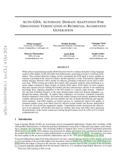 Auto-GDA: Automatic Domain Adaptation for Efficient Grounding Verification in Retrieval-Augmented Generation