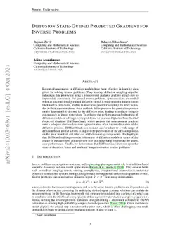 Diffusion State-Guided Projected Gradient for Inverse Problems