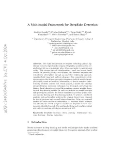 A Multimodal Framework for Deepfake Detection
