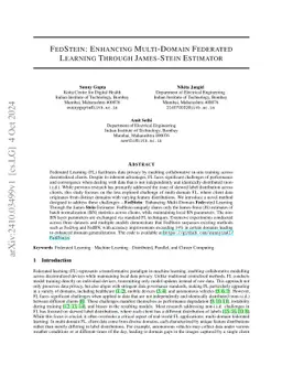FedStein: Enhancing Multi-Domain Federated Learning Through James-Stein
  Estimator