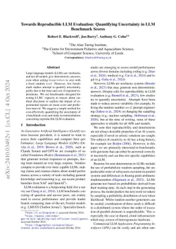 Towards Reproducible LLM Evaluation: Quantifying Uncertainty in LLM Benchmark Scores