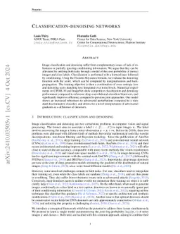 Classification-Denoising Networks